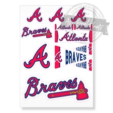 Atlanta Braves MLB Baseball A4 Printed Vinyl Decal Sticker High Quality Kit
