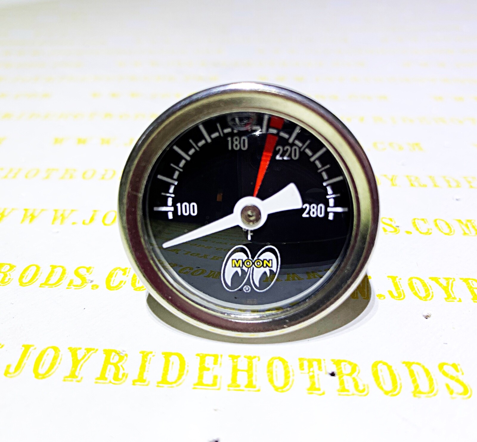 Moon Direct Fit Engine TEMPERATURE Gauge MOONEYES Liquid Filled 1