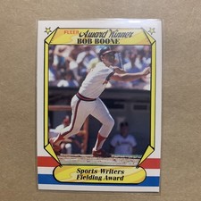1987 Fleer Award Winners Baseball Card #4 Bob Boone