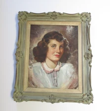 CHARLES BELL OIL PAINTING AMERICAN  MASTERFUL  PRETTY WOMAN FEMALE PORTRAIT