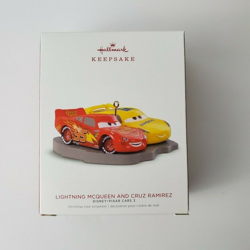 Hallmark 2018 Lightning McQueen AND Cruz Ramirez Cars 3 Disney Ornament New - Picture 7 of 9
