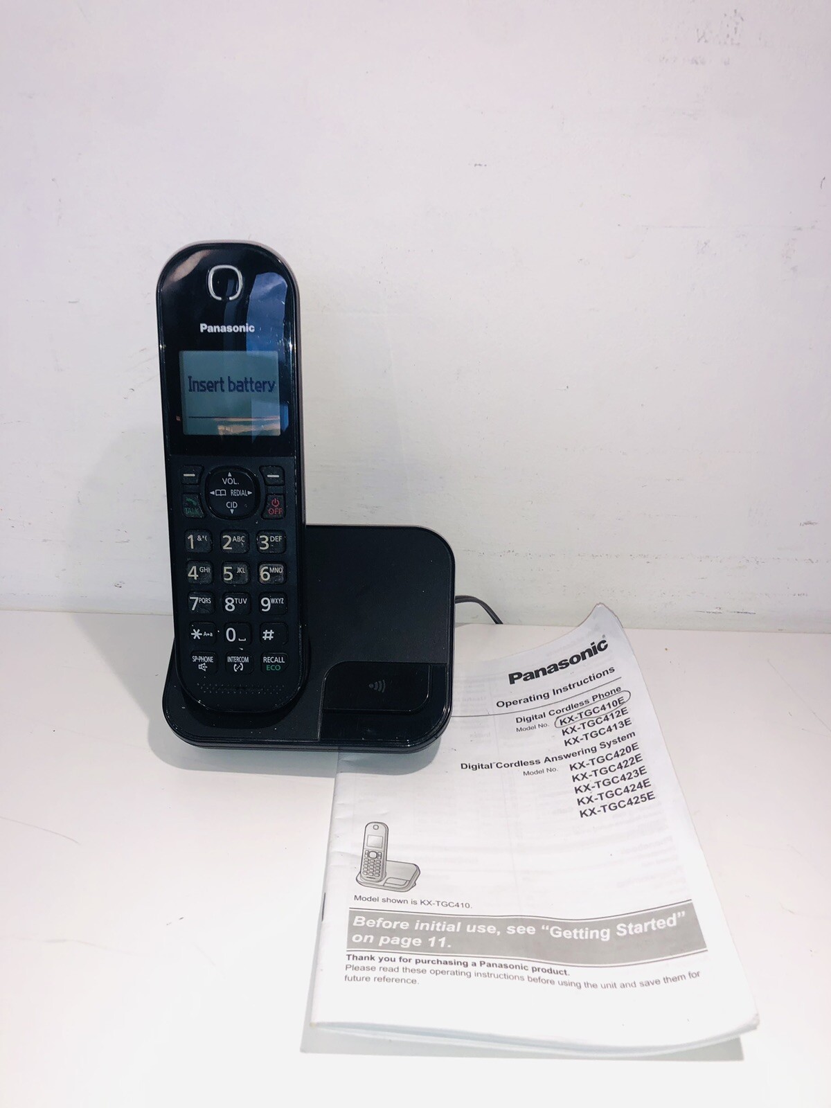 Panasonic KXTGC310 Digital Cordless Telephone - Black