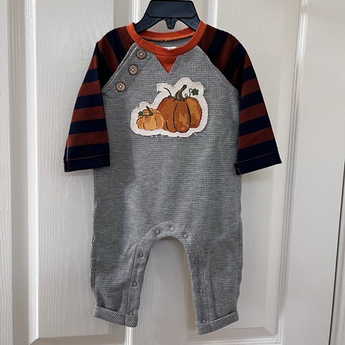 Mud Pie Pigiamino Bimbo Pumpkin Spice – Maglia In Bambù Con Cerniera, 3-6 Mesi, Arancione - 3