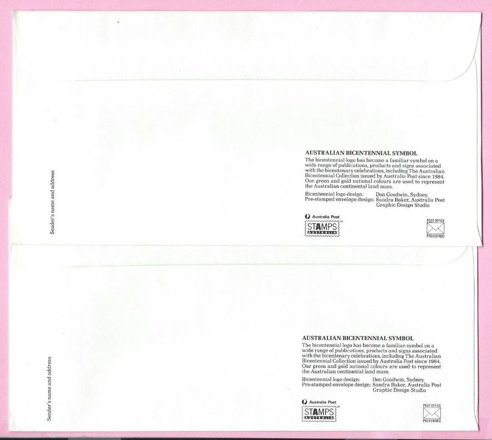 AUSTRALIA 1988 Pair of PSE's - FDC & Mint - 37c. AUSTRALIAN BICENTENNIAL SYMBOL  - Image 2 of 2