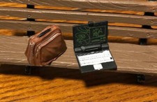 Laptop Computer w Satchel Shoulder Bag 2 Pc Set 1/24 G Scale Diorama Miniature