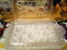 Anchor Hocking Colonial Lady Snack Plate Clear Glass