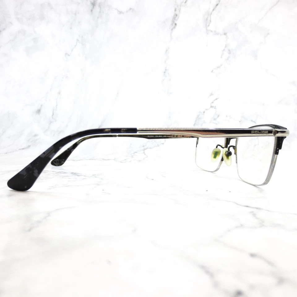 Police VPLC01K Col.0540 眼镜 黑色 矩形 半框 54-17-145 — 第 3/4 张图片