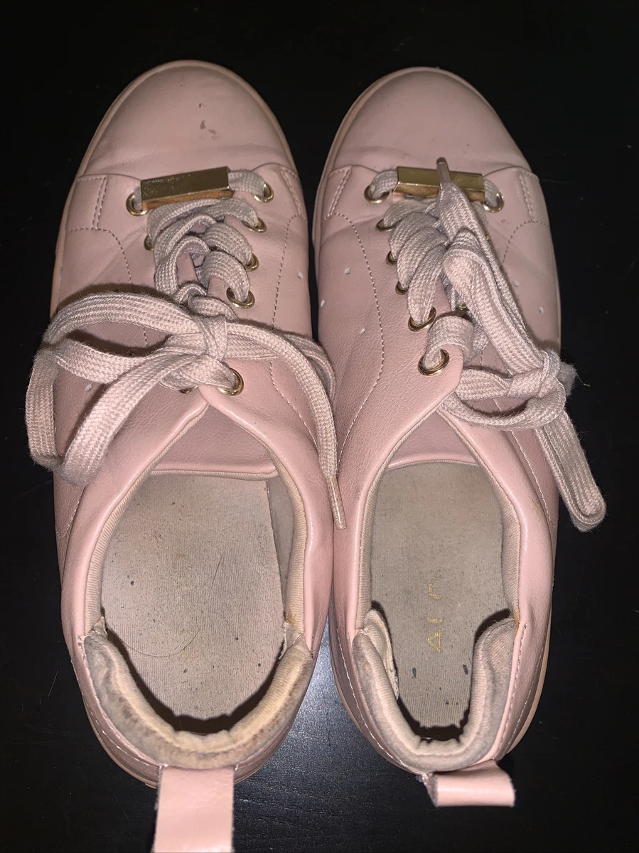 New Aldo Merane women s round toe Lace Up Sneakers pink perforated