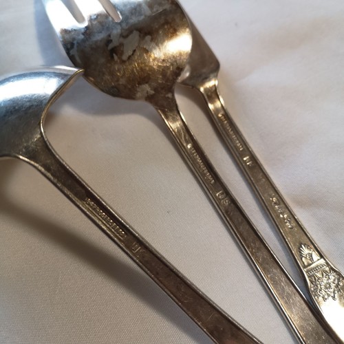 1847 Roger Bros First Love Silver Plate Flatware Serving Pieces Lot Gravy Ladle - Picture 4 of 9