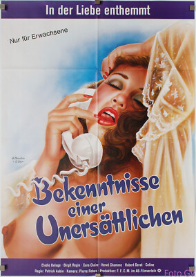 Plakat Bekenntnisse einer Unersättlichen/Gamines ouvertes 1980 Laura Clair
