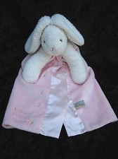Bunnies By The Bay Pink Best Friends Indeed Bunny Satin Lovey Security Blanket