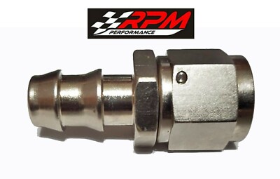 -6AN 6AN Female 3/8'' Hose Barb Fitting Adapter Aluminium Straight Silver USA!
