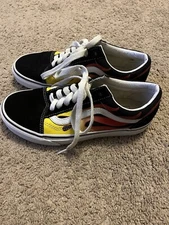 VANS Old Skool Flames Low Top Mens 6 Womens 7.5 Model 500714  EUC