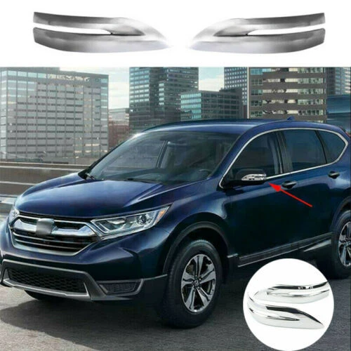 Cubierta a rayas del espejo retrovisor lateral cromado para Honda CR-V CRV 2017 2018-2021 Foto 2 de 4