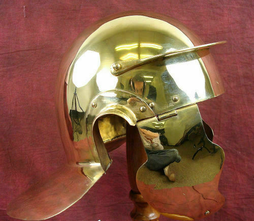 Medieval 18GA Roman Imperial soldier helmet Roman Gallic Centurion Helmet RR17 - Foto 2 di 3