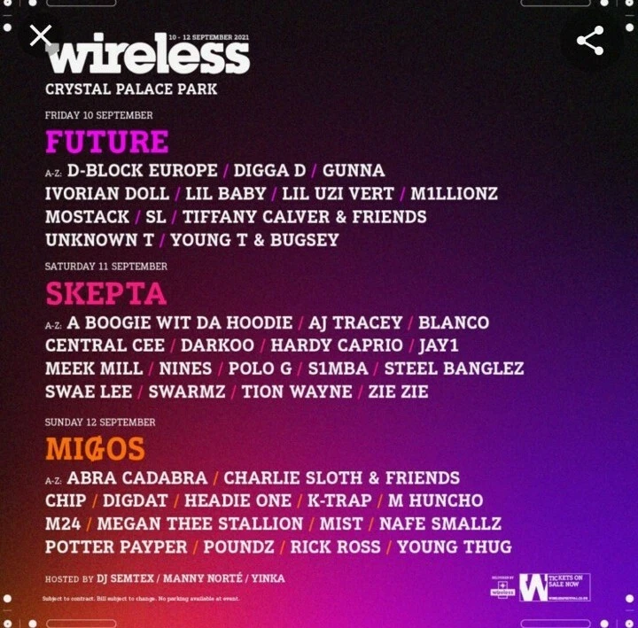 Wireless tickets 2021 deals