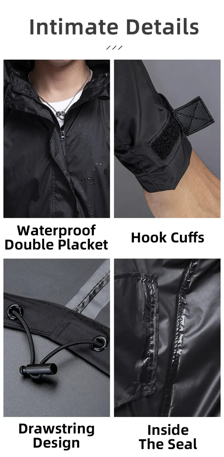 Rockbros Regenjacke Wasserdicht Herren Regenmantel Fahrrad Jacke Windbreaker