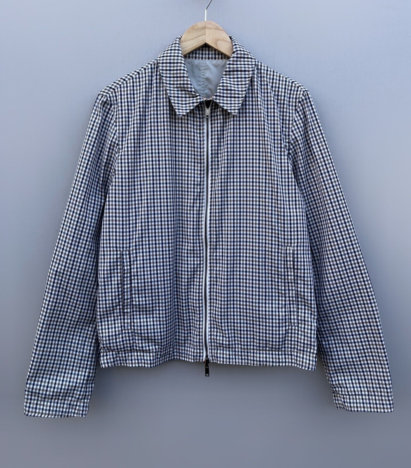 Stunning Men's AQUASCUTUM Vicuna Check Reversible… - image 1