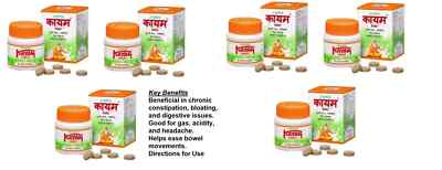 Kayam Tablet 180 Tablets For Constipation, Acidity, Gas Herbal Tablet -6 BOTTLES