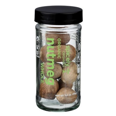 Organic Nutmeg Whole 1.4 Oz (Case Of 3) By Spicely Organics