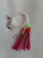 5 Hook Pink Flasher Rig  (5 packets) mackerel/bass/pollock/boat/pier fishing