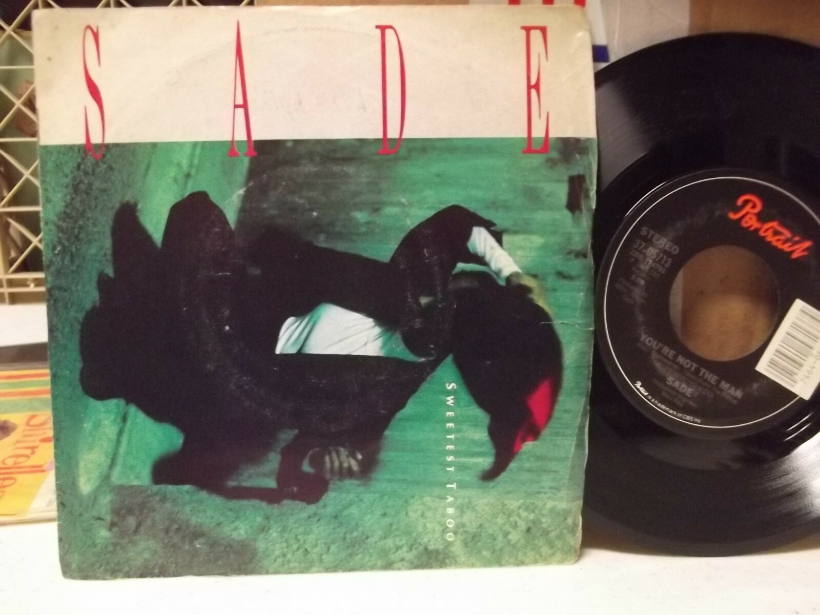 G1*PIC SLEEVE* SADE SWEETEST TABOO / YOU'RE NOT THE MAN ON PORTRAIT  RECORDS