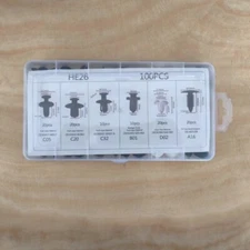 For 100X Car Clips Fixer Plastic Fasteners Kit Push Type Rivet Assortment