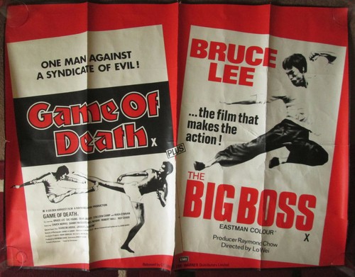 BRUCE LEE ~ GAME OF DEATH / BIG BOSS ~ DOUBLE BILL ORIG UK POSTER 30" X 40" - Picture 2 of 12