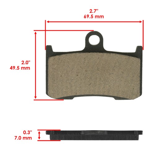 Caltric Front Rear Brake Pads for Victory Hammer S / High Ball 2008-2017 - Picture 3 of 7