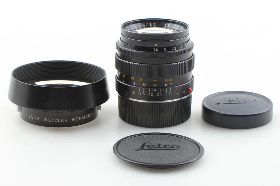 "COMO NUEVO+++ Capucha" Leica Summilux M 50 mm f/1,4 Negro E43 Ver.2 II Segunda Lente Alemania Foto 2 de 4