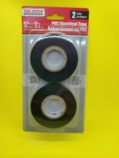 PVC Vinyl Black Electrical Tape    X 50  2 Rolls/Pk
