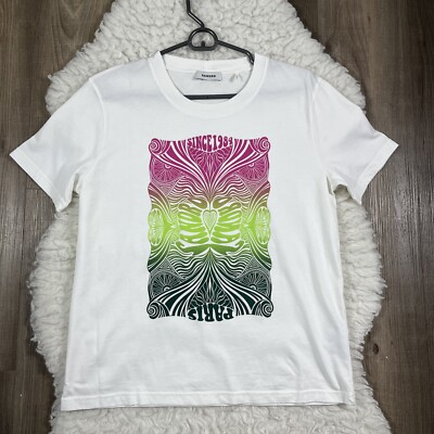 Sandro Graphic Tee Size 1 US S Small White