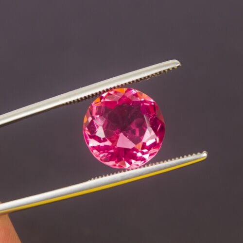 26.0 Ct Certified Natural Beautiful Round Cut Pink Topaz Loose Gemstone AD-857