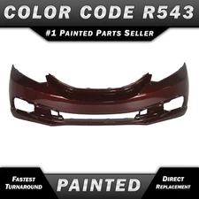 NEW Painted *R543 Crimson* Front Bumper Cover for 2013-2015 Honda Civic Sedan