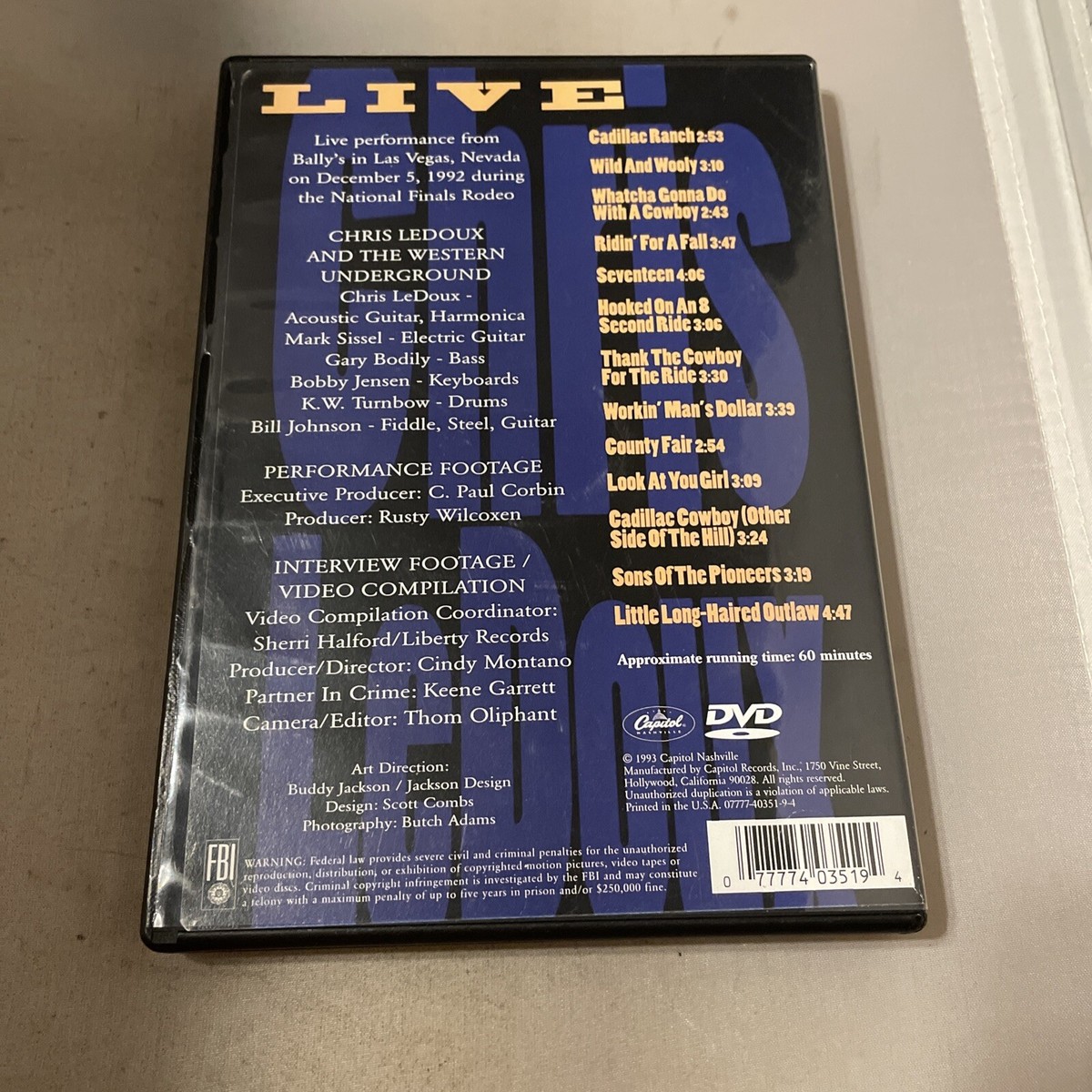 その他 Chris Ledoux / Live at Bally&#39;s Las Vegas [DVD] Import Chris Ledoux - Live at Ballys Las Vegas (DVD, 2002) for sale