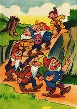 PC DISNEY, THE SEVEN DWARFS, Modern Postcard (b38055)