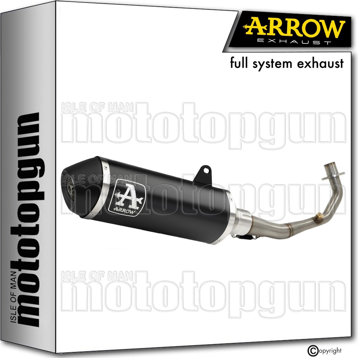 arrow full exhaust open urban black for piaggio medley 125 s abs
