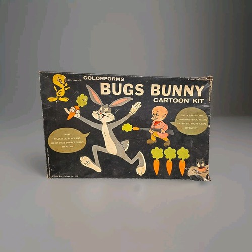 Vintage Retro 1958 Colorforms Bugs Bunny Cartoon Kit Incomplete Looney ...