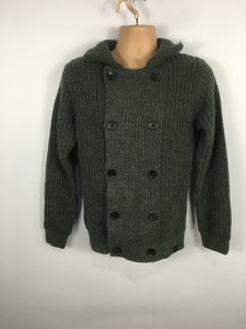 mens grey chunky knit cardigan