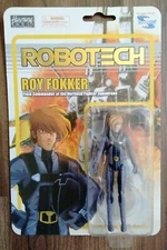 TOYNAMI ROBOTECH MACROSS FIGURE SDCC CON EXCLUSIVE CHROME CARD FOIL ROY FOKKER