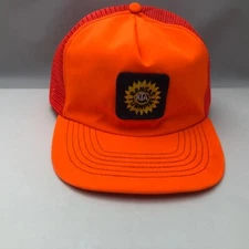 Kansas Turnpike KTA Hat Cap SnapBack OSFM Trucker Mesh Patch Orange Made in USA