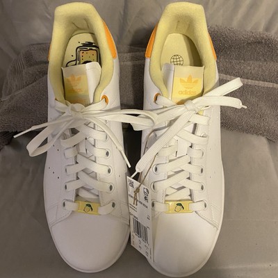 Adidas Stan Smith Womens Her Vegan White Lemon Sneakers Size 9