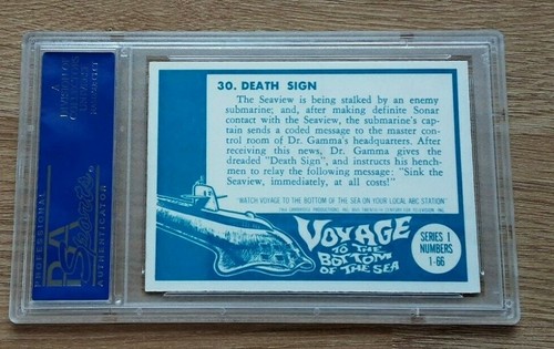 1964 Voyage To The Bottom Of The Sea Card 30 DEATH SIGN. GRADE 09 - Picture 2 of 2