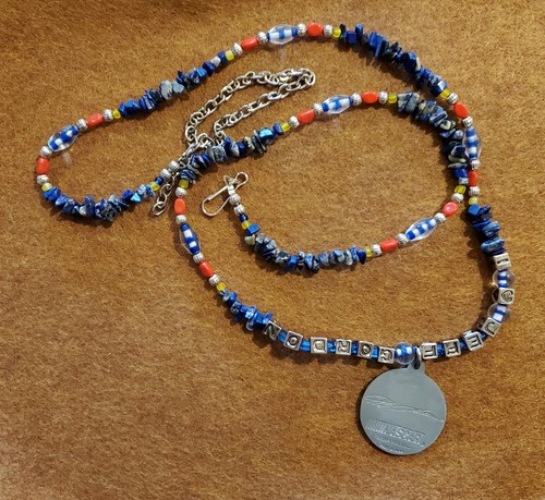 1 Jeff Gordon Belly Belt Ladies Adj. 34” – 42” NEW Genuine Lapis Lazuli Beads - Picture 4 of 4