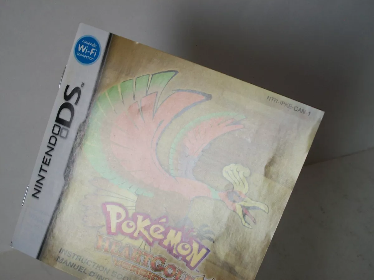 Pokemon Heart Gold Instruction Manual Booklet ONLY!! (DS) *CANADIAN VERSION*