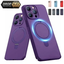 For iPhone 16 Pro Max 15 14 13 12 Mag Safe Magnetic Shockproof Ring Stand Case