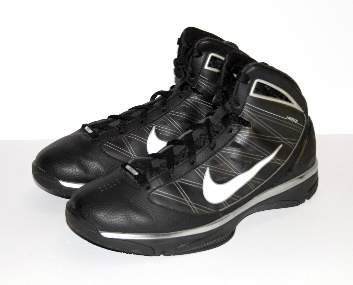 Nike Hyperize TB Flywire 367181-011 Black Metallic Silver