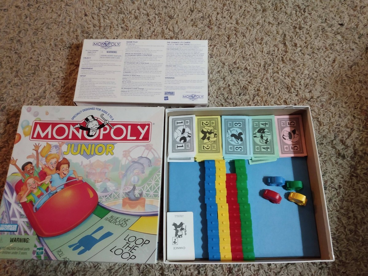 Monopoly Junior ボードゲーム Vintage Monopoly Jr Junior Board Game Parker Brothers 1999