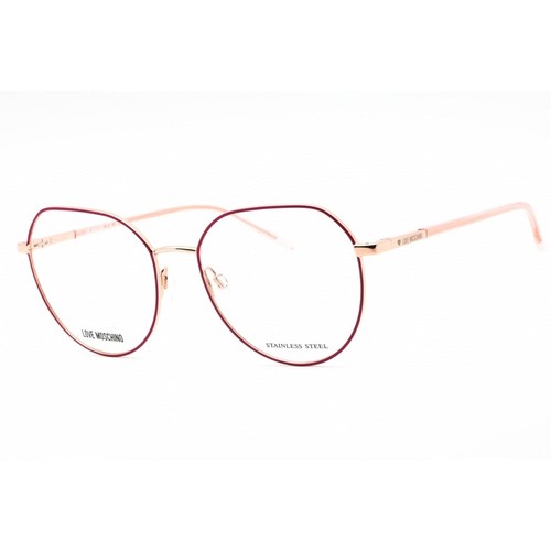 Moschino Love Damen Brille Rosa Gold Metall Geometrisches Gestell MOL560 0S45 00 - Bild 1 von 2