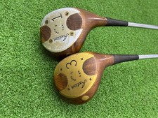 ACTION MADE IN USA Genuine Persimmon DRIVER  3 WOOD SET Right Handed Custom